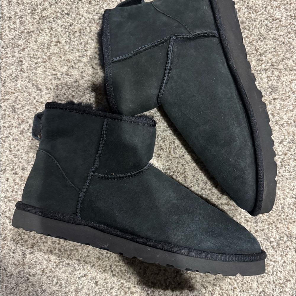 Women's Black Suede Ankle Boots
